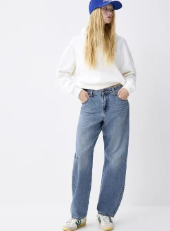 Dad relaxed barrel-leg jean