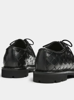 Damiano braided leather derby shoes