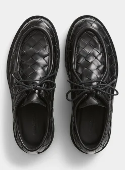 Damiano braided leather derby shoes