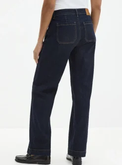 Dark blue structured jean