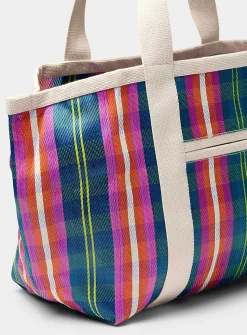 Darwen checkered micromesh tote bag