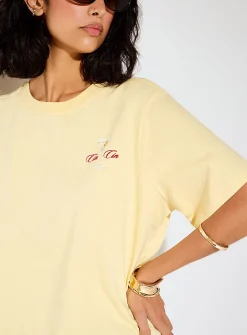 Decorated print loose boxy-fit T-shirt