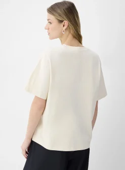 Decorated print loose boxy-fit T-shirt