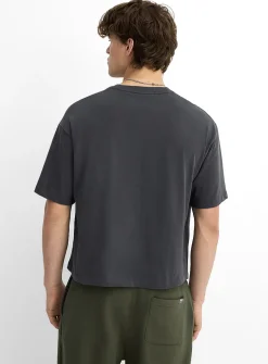 D embroidery crew-neck T-shirt