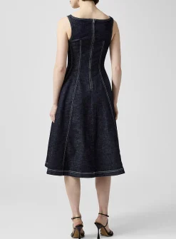Denim fitted dress