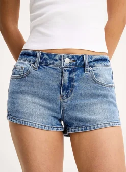 Denim mini short