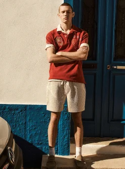 Diamond jacquard short