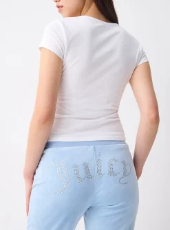 Diamond logo velvet pant