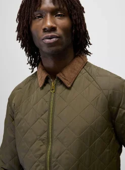Diamond-quilted heritage jacket