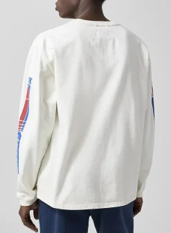 Distressed logo long-sleeve T-shirt