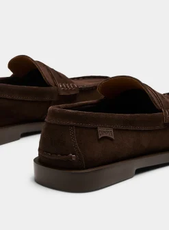 Don brown suede penny loafers