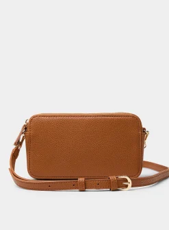 Double-compartment minimalist crossbody bag