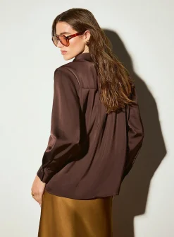 Double-faced satin shirt