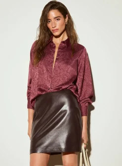 Double-faced satin shirt