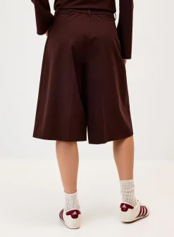 Double-pleated dress Bermuda short