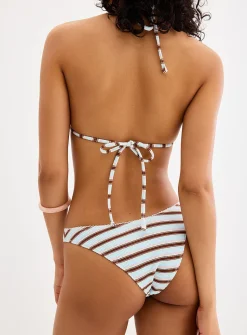 Dove Neapolitan stripe high-cut cheeky bottom