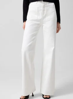 Dove white wide-leg jean