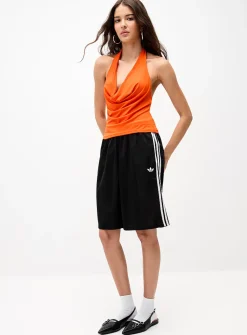 Draped halter-neck cami