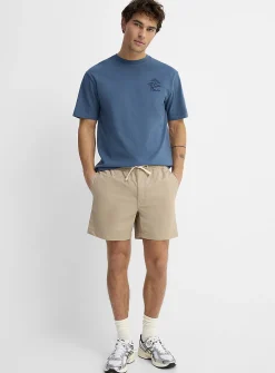 Drawstring-waist chino short