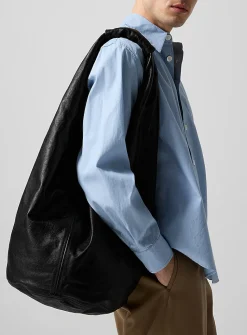 Drip leather handbag