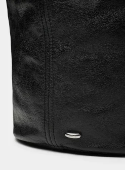Drip leather handbag