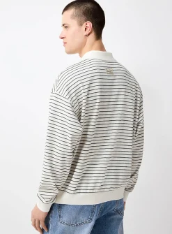 Dual-stripe piqué polo