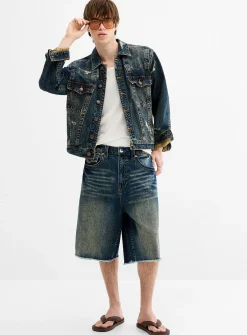 Dusty-indigo XL jort