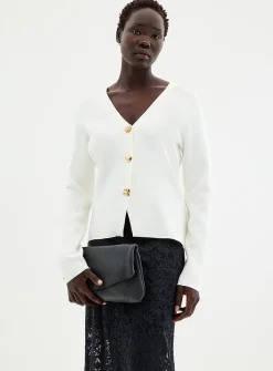 Eclectic golden buttons fitted cardigan