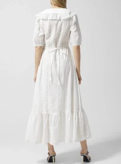 Edina ruffled cotton voile dress
