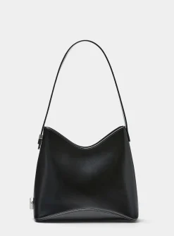 Egg ebony leather mini-bag