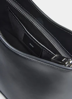 Egg ebony leather mini-bag