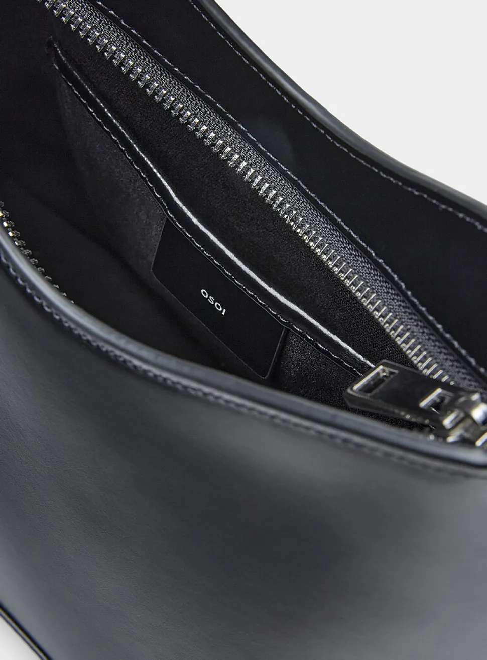Egg ebony leather mini-bag
