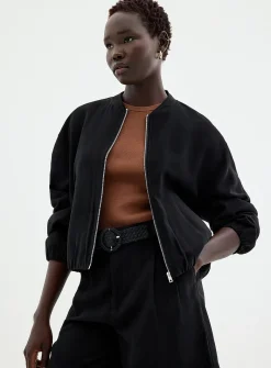 Elastic cuffs flowy jacket