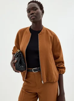 Elastic cuffs flowy jacket