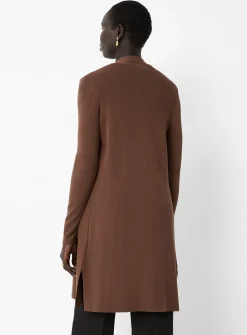 Elongated open cardigan