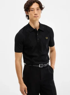 Embossed diamond polo