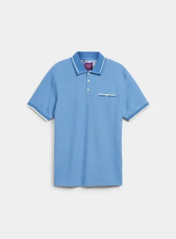 Embossed honeycomb polo