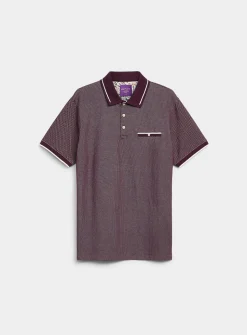 Embossed honeycomb polo