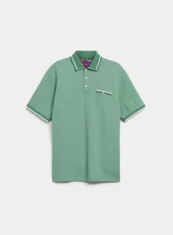 Embossed honeycomb polo