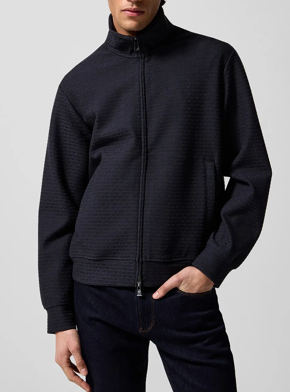 Embossed logos track jacket