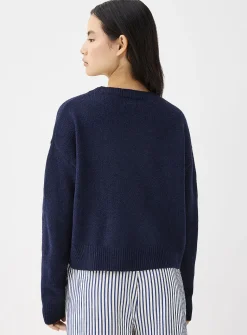 Embroidered lobster sweater