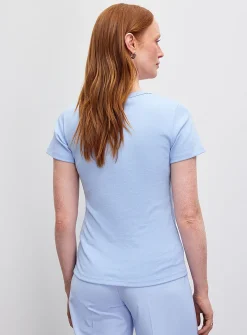 Embroidered logo crew-neck T-shirt