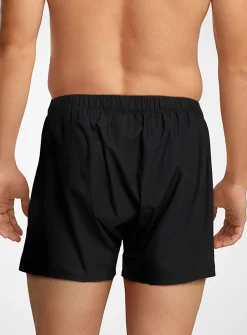 Embroidered logo poplin boxer