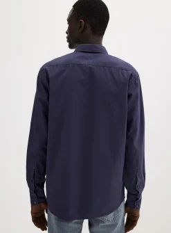 Embroidered logo poplin shirt