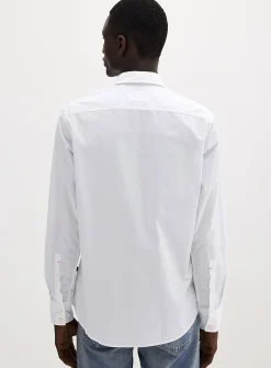 Embroidered logo poplin shirt