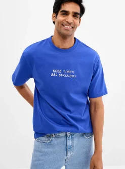 Embroidered message T-shirt
