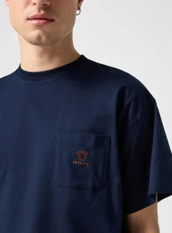 Embroidered pocket boxy-fit T-shirt
