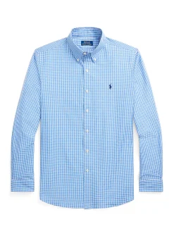 Embroidered rider stretch poplin shirt
