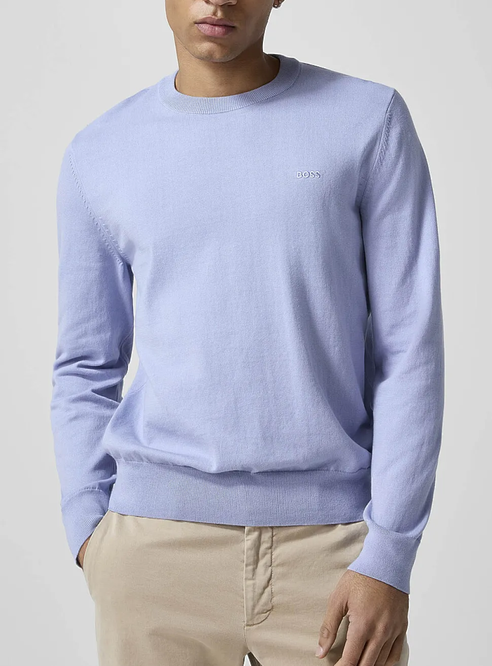 Embroidered signature pure cotton sweater