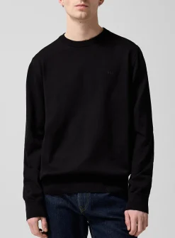Embroidered signature pure cotton sweater